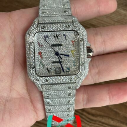 Cartier Santos moissanite 35.1mm/39.8mm
